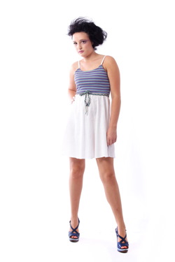 Paris Dress (Rainbow/White)